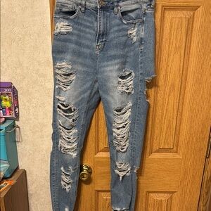 Distressed Blue Women's Jeans